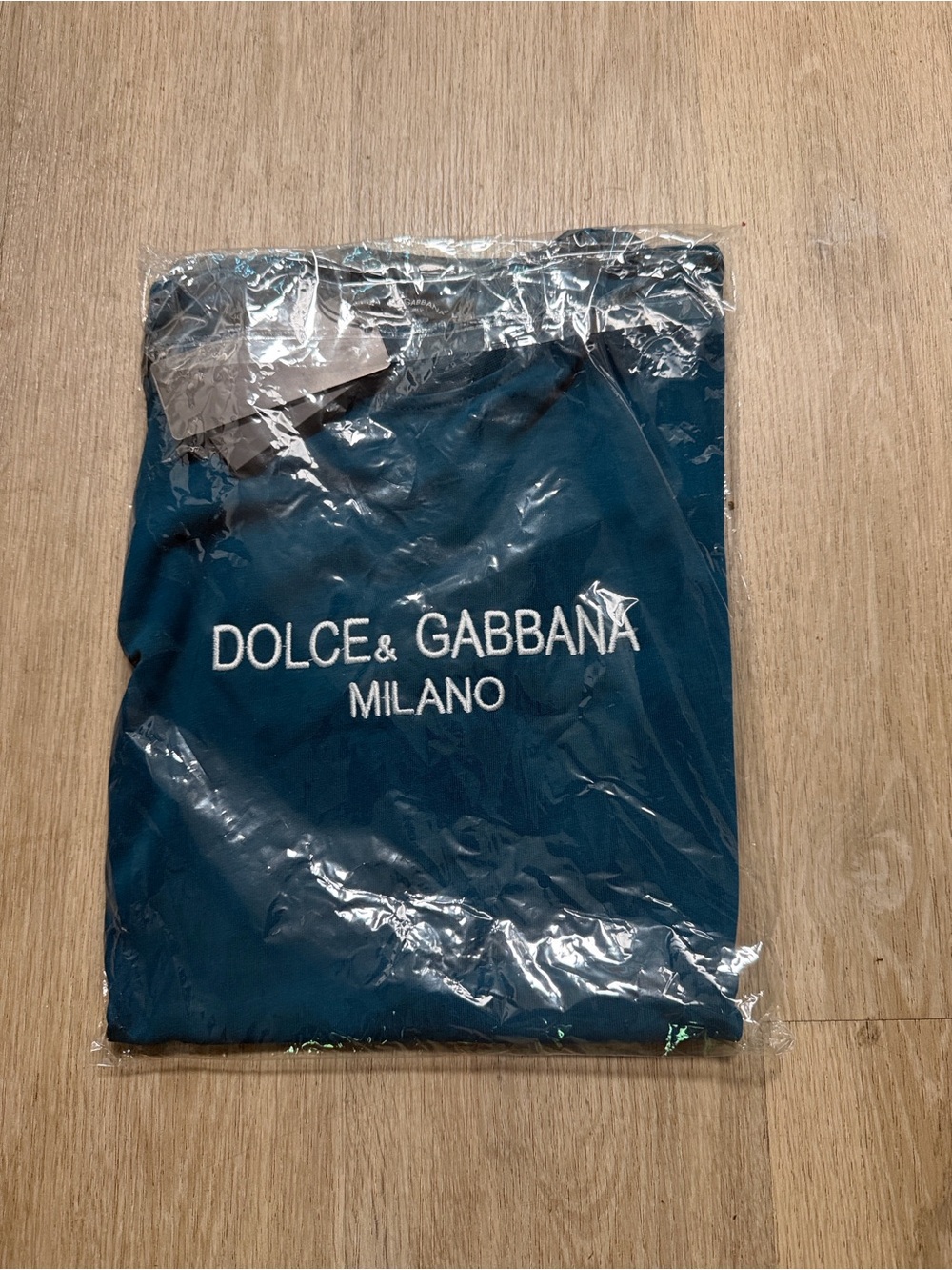 Dolce & Gabbana Teal Logo Crewneck T-Shirt - Picture 3 of 4